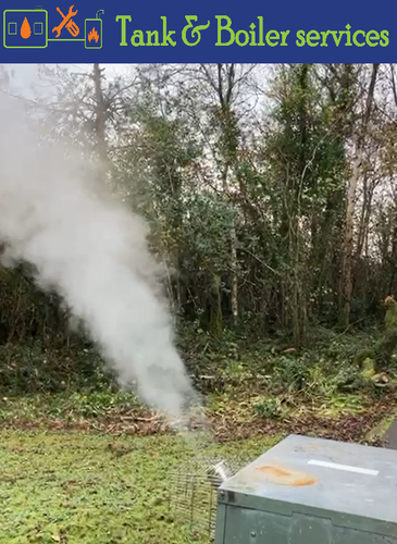 Clean Steam From A Freshly Serviced Boiler